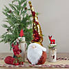 Northlight 20" Gold Sequin Santa With a Pointed Winter Hat Christmas Tabletop Decor Image 1