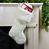 Northlight 20" Ivory White Super Soft Faux Fur Decorative Christmas Stocking Image 1