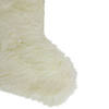 Northlight 20" Ivory White Super Soft Faux Fur Decorative Christmas Stocking Image 2