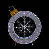 Northlight 20" LED Lighted Silver Tinsel Ornament with Snowflake Outdoor Christmas Decoration Image 2
