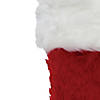 Northlight 20" Red and White Traditional Cuff Extra Plush Christmas Stocking Image 1