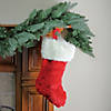 Northlight 20" Red and White Traditional Cuff Extra Plush Christmas Stocking Image 2