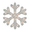 Northlight - 20" Silver Lighted Tinsel Christmas Snowflake Window Decor Image 1