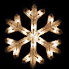 Northlight - 20" Silver Lighted Tinsel Christmas Snowflake Window Decor Image 1
