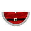 Northlight 20" Traditional Red and White Santa Claus Belt Buckle Mini Christmas Tree Skirt Image 1