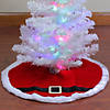 Northlight 20" Traditional Red and White Santa Claus Belt Buckle Mini Christmas Tree Skirt Image 1