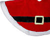 Northlight 20" Traditional Red and White Santa Claus Belt Buckle Mini Christmas Tree Skirt Image 2