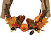 Northlight 20" Yellow and Tan Fall Harvest Scarecrow Artificial Wreath Wall Decor Image 3