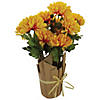 Northlight 20" Yellow Fall Harvest Artificial Mum Plant in a Pot Image 3