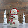Northlight 21.5" Snowflake Sherpa Plush Snowman Christmas Decoration Image 1