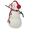 Northlight 21.5" Snowflake Sherpa Plush Snowman Christmas Decoration Image 2