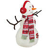 Northlight 21.5" Snowflake Sherpa Plush Snowman Christmas Decoration Image 3