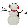 Northlight 21.5" Snowflake Sherpa Plush Snowman Christmas Decoration Image 4