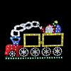 Northlight - 21" Lighted LED Multi-Color Train Christmas Window Silhouette Decoration Image 1