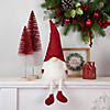 Northlight 21" Red and White Sitting Gnome Tabletop Christmas Decoration Image 1