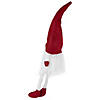 Northlight 21" Red and White Sitting Gnome Tabletop Christmas Decoration Image 3