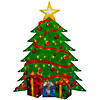 Northlight 22.5" Lighted Christmas Tree with Presents Window Silhouette Image 1