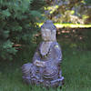 Northlight 22" Brown and Beige Meditating Buddha Outdoor Garden Statue Image 2