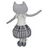 Northlight 22" Gray and White Girl Fox Sitting Christmas Figure with Dangling Legs Image 4