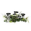 Northlight 22" Green and Silver Mixed Pine with Blueberries Christmas Candle Holder Centerpiece Image 1