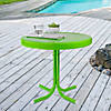 Northlight 22" Outdoor Retro Tulip Side Table, Lime Green Image 1