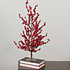 Northlight 23.5" Brown and Red Berries Artificial Christmas Twig Tree - Unlit Image 1