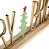 Northlight 23.5" Gold Merry and Bright Metal Christmas Sign Centerpiece Image 4