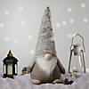 Northlight 23.5" LED Lighted Brown and White Knit Gnome Christmas Figure Image 1