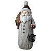 Northlight - 23.75" White and Bronze Santa with Tea Light Candle Lantern Christmas Figure Image 2