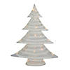 Northlight 24.5" White and Silver Battery Operated Glittered LED Christmas Tree Tabletop Decor Image 1