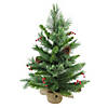 Northlight 24" Mixed Cashmere Berry Pine Medium Artificial Christmas Tree - Unlit Image 1