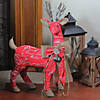 Northlight - 24" Red and Brown Reindeer with Bow Christmas Decoration Image 2