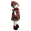 Northlight 24" Red and Green Jolly Plush Girl Snowman Christmas Figure Image 2