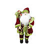 Northlight - 24" Red and Green Standing Santa Claus with Gift Bag Christmas Figurine Image 1