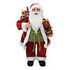 Northlight - 24" Red and White Santa Claus Christmas Figurine with Presents and Drum Image 1