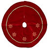 Northlight 24" Red with White Snowflakes Christmas Tree Skirt Image 1