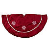 Northlight 24" Red with White Snowflakes Christmas Tree Skirt Image 1