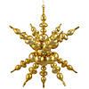 Northlight 24" Shiny Gold 3D Sunburst Snowflake Commercial Christmas Ornament Image 1