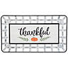 Northlight 24" Silver and White With a Pumpkin "Thankful" Rectangular Fall Serving Tray Sign Image 1