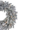Northlight 24" Silver Tinsel Artificial Christmas Wreath  Clear Lights Image 2
