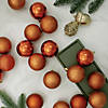 Northlight 24ct Orange Shatterproof 4-Finish Christmas Ball Ornaments 2.5" (60mm) Image 1