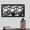 Northlight 25.5" Black Geometric Circles Rectangular Wall Mirror Image 2