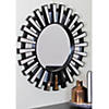 Northlight 25.5" Black Sunburst Round Wall Mounted Mirror Image 2