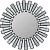 Northlight 25.5" Round Matte Black Aztec Sunburst Wall Mirror Image 1