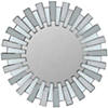 Northlight 25.5" Silver Aztec Sunburst Round Mirror Wall Decor Image 1