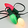 Northlight 25-Count Green  White and Red C9 Christmas String Light Set  24 ft Green Wire Image 1