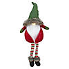 Northlight 25-Inch Plush Red and Green Sitting Tabletop Gnome Christmas Decoration Image 1