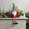 Northlight 25-Inch Plush Red and Green Sitting Tabletop Gnome Christmas Decoration Image 1