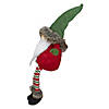 Northlight 25-Inch Plush Red and Green Sitting Tabletop Gnome Christmas Decoration Image 2