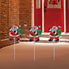 Northlight 25" Pre-Lit Holographic Santa Claus Christmas Pathway Markers, Set of 3 Image 1